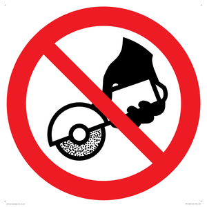 Prohibition: Do not use with hand-held grinding machine
